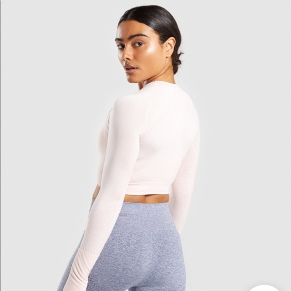 Gymshark Vital Seamless Crop Top in Blush - Picture 3 of 5